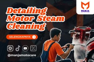 Detailing Motor dengan Teknologi Steam Cleaning