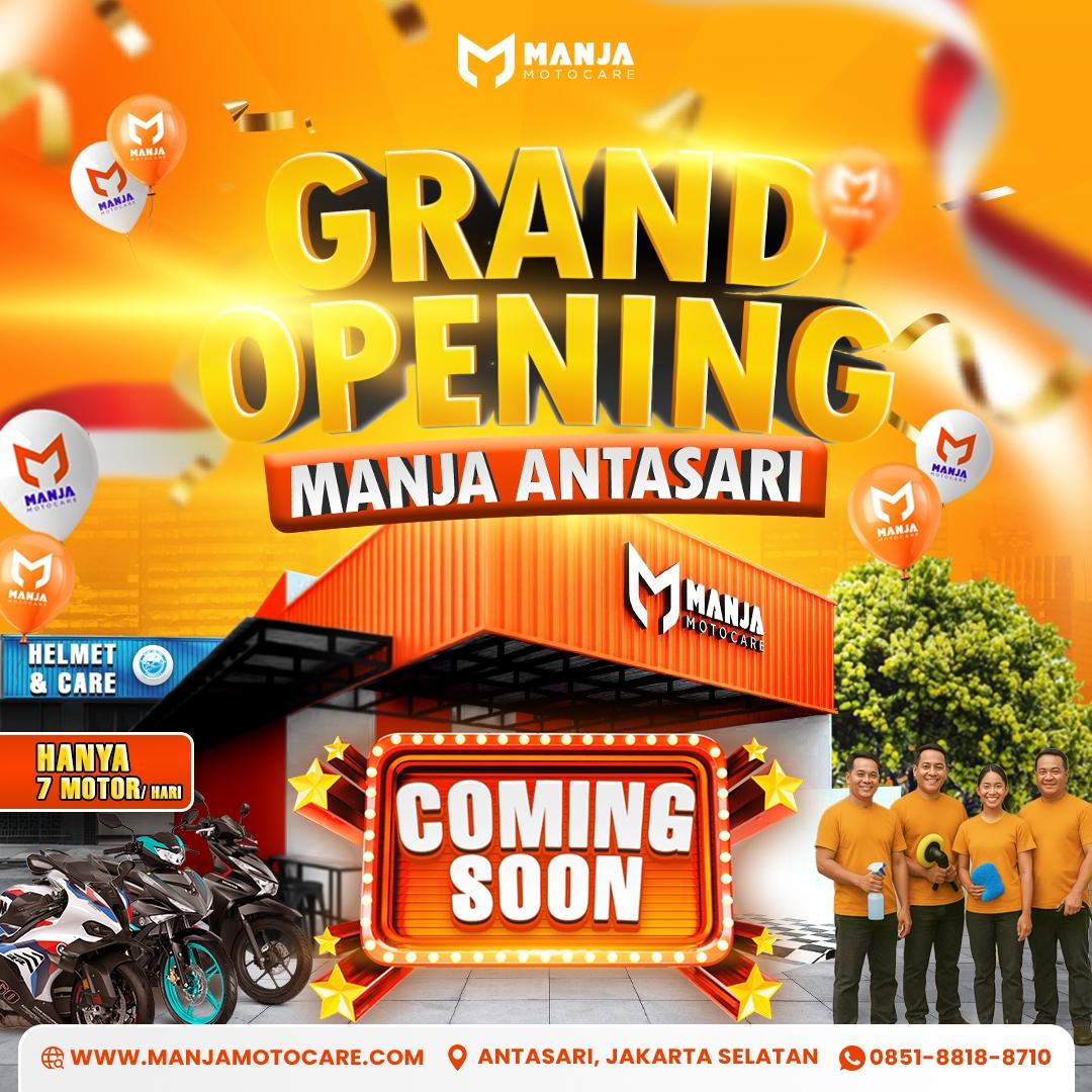 Grand Opening - Manja Motocare - Web Banner