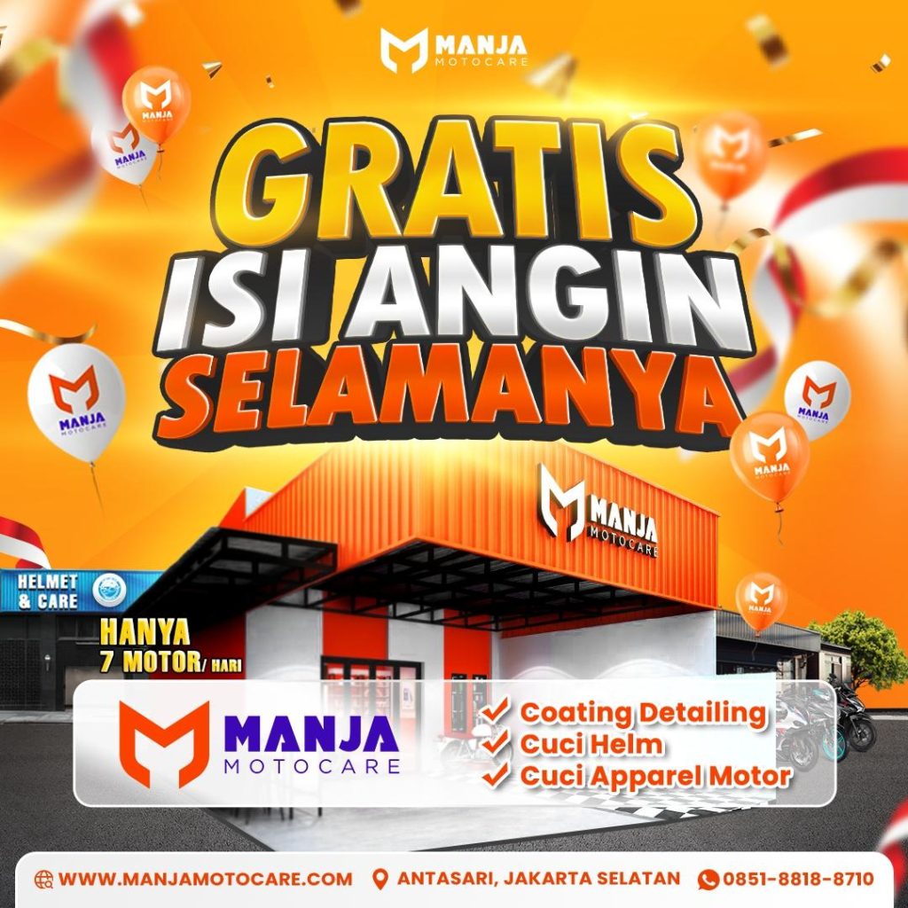 Gratis Isi Angin Selamanya - Manja Motocare - Web Banner