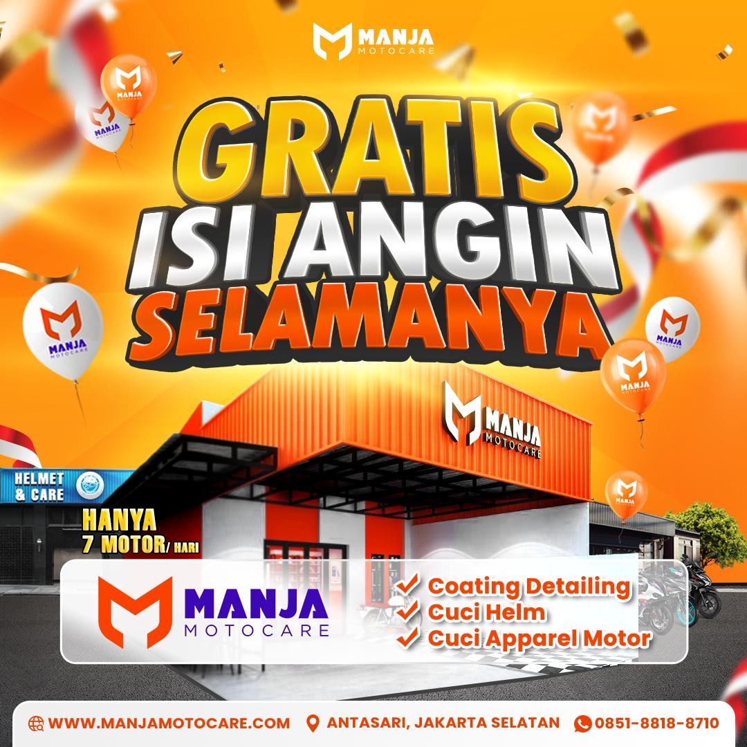 Gratis Isi Angin Selamanya - Manja Motocare - Web Banner
