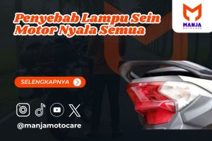penyebab lampu sein motor nyala semua