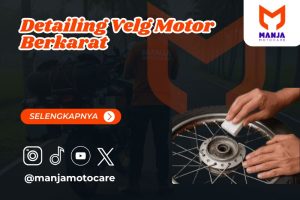detailing velg motor berkarat