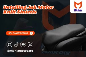 detailing jok motor kulit sintetis