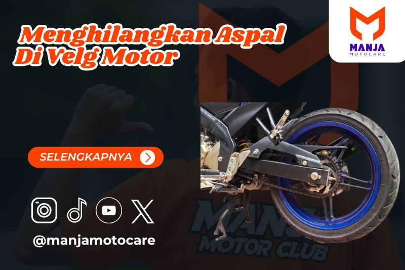 menghilangkan aspal di velg motor